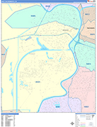 West Sacramento  Wall Map Color Cast Style